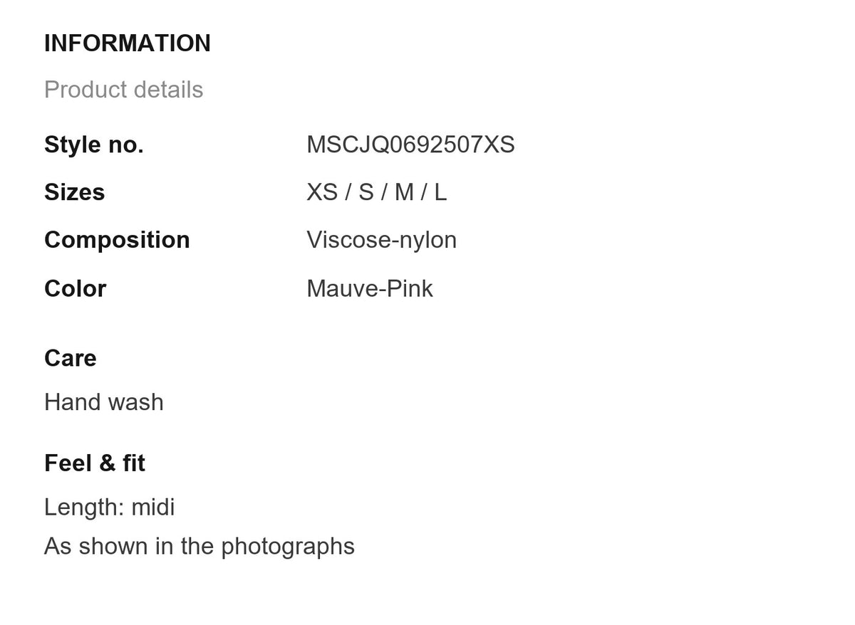 Product information