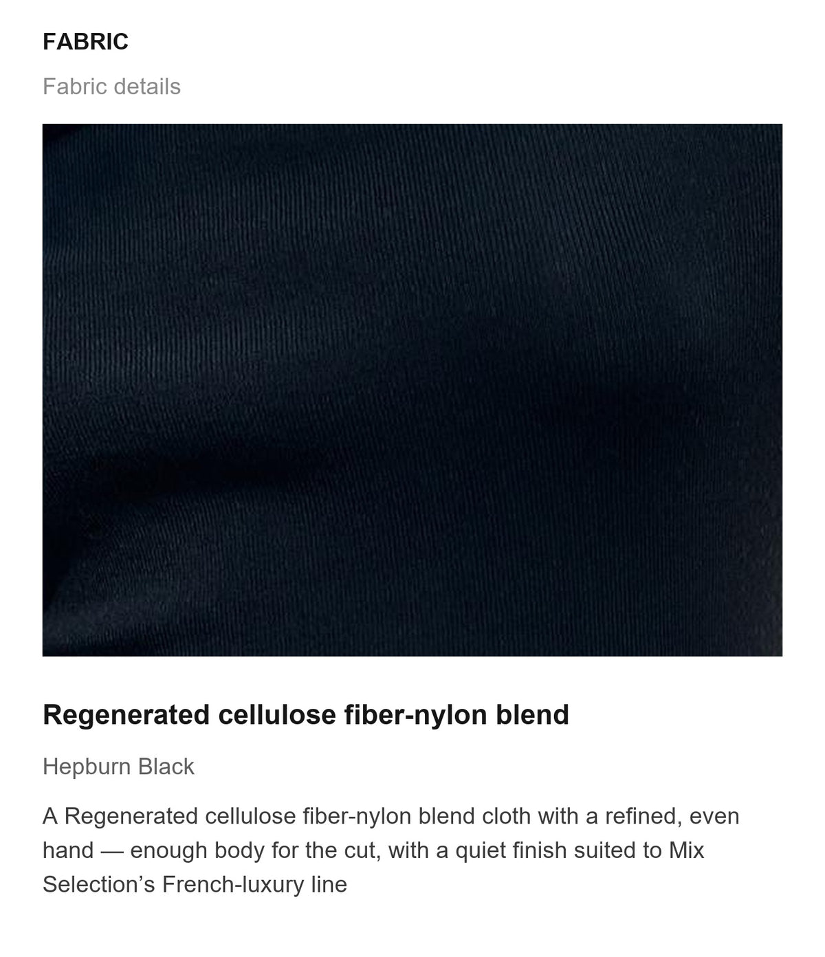 Fabric details