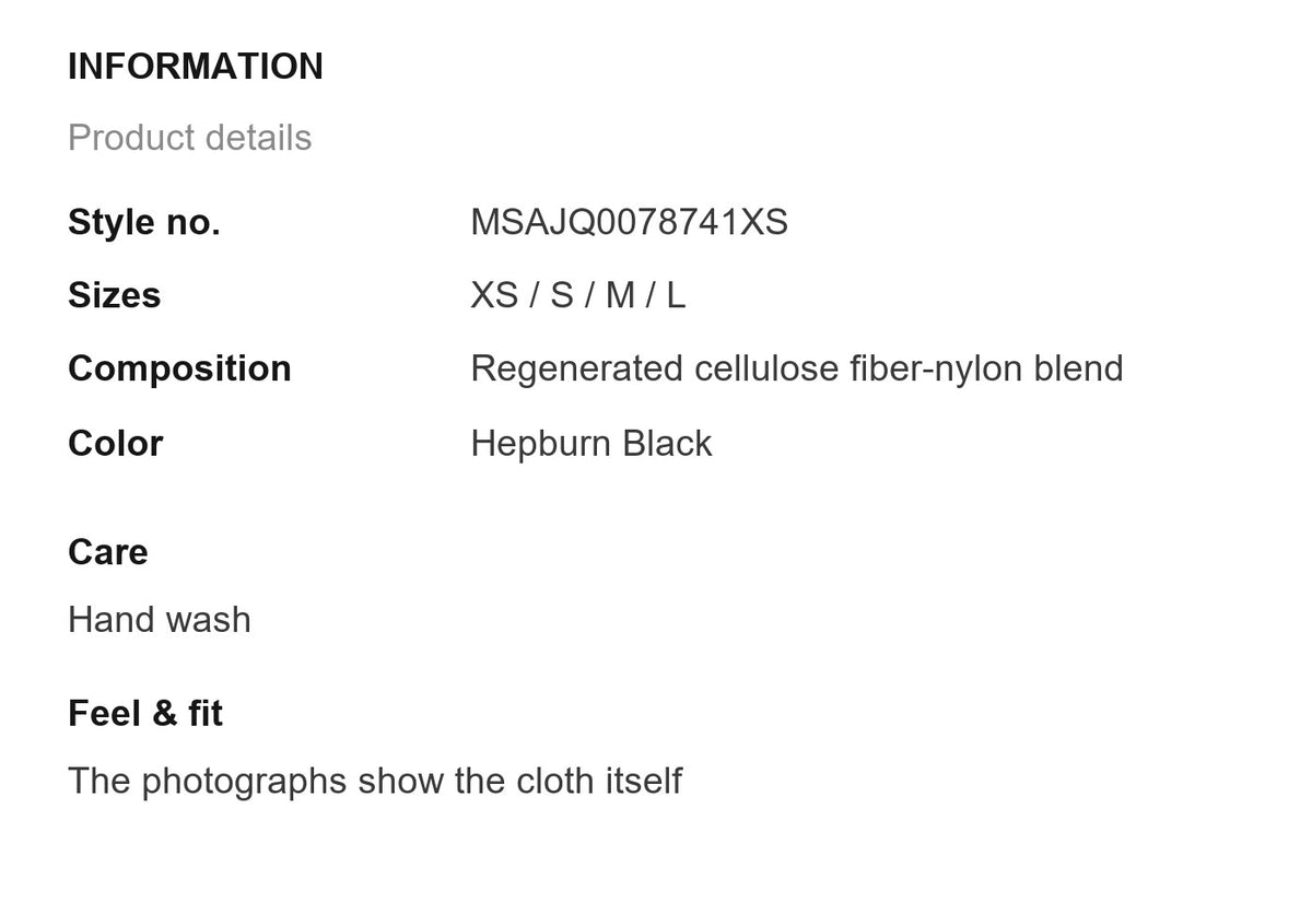 Product information