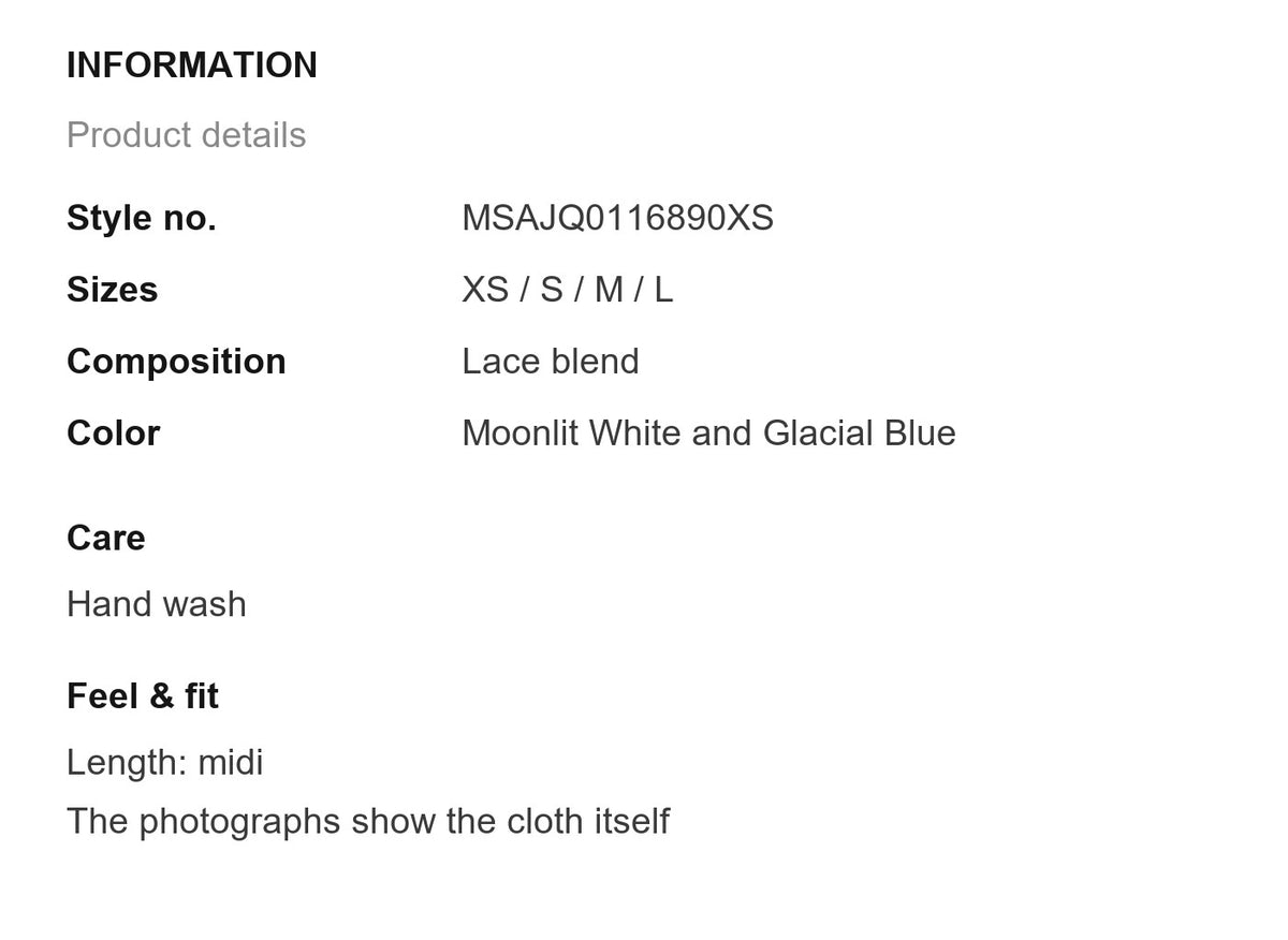 Product information