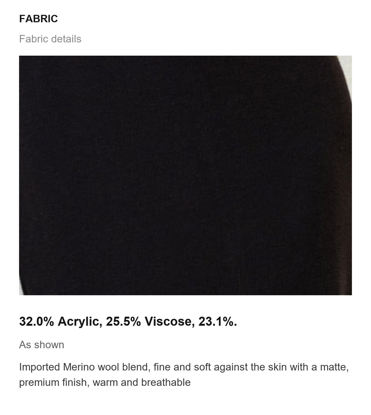 Fabric details