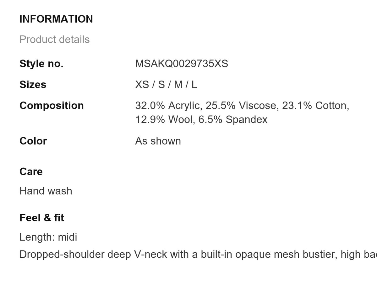 Product information