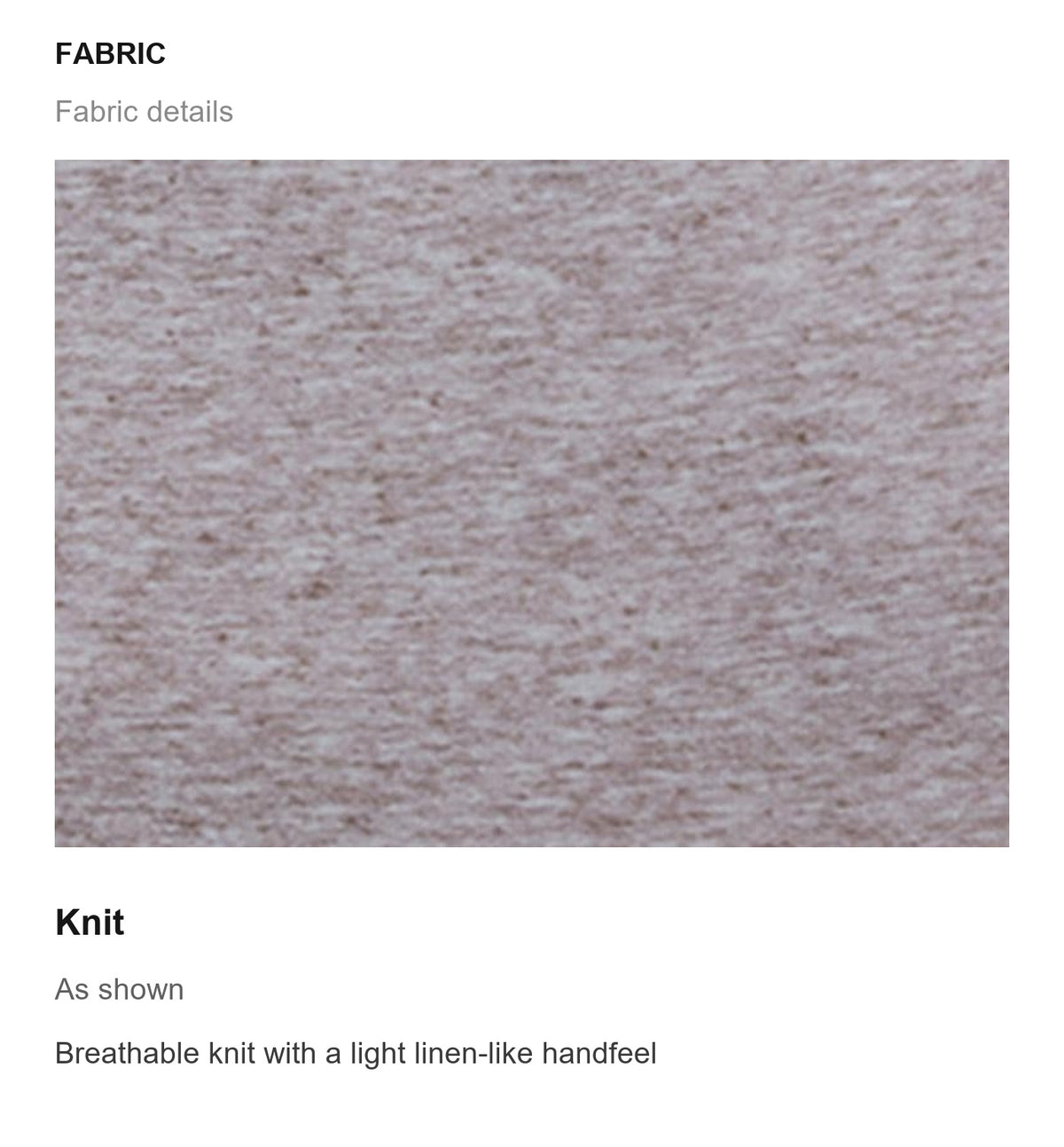 Fabric details