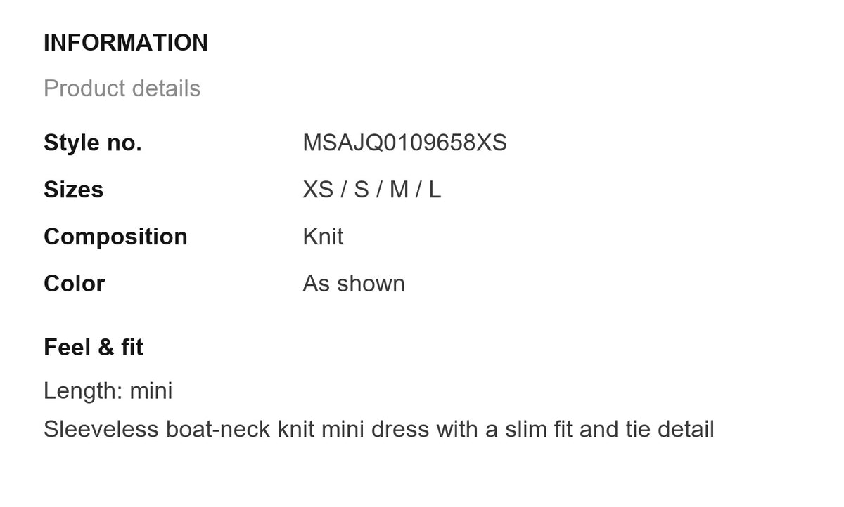 Product information
