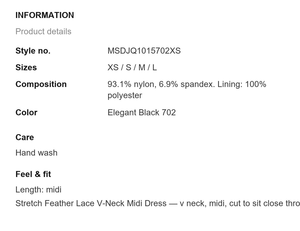 Product information