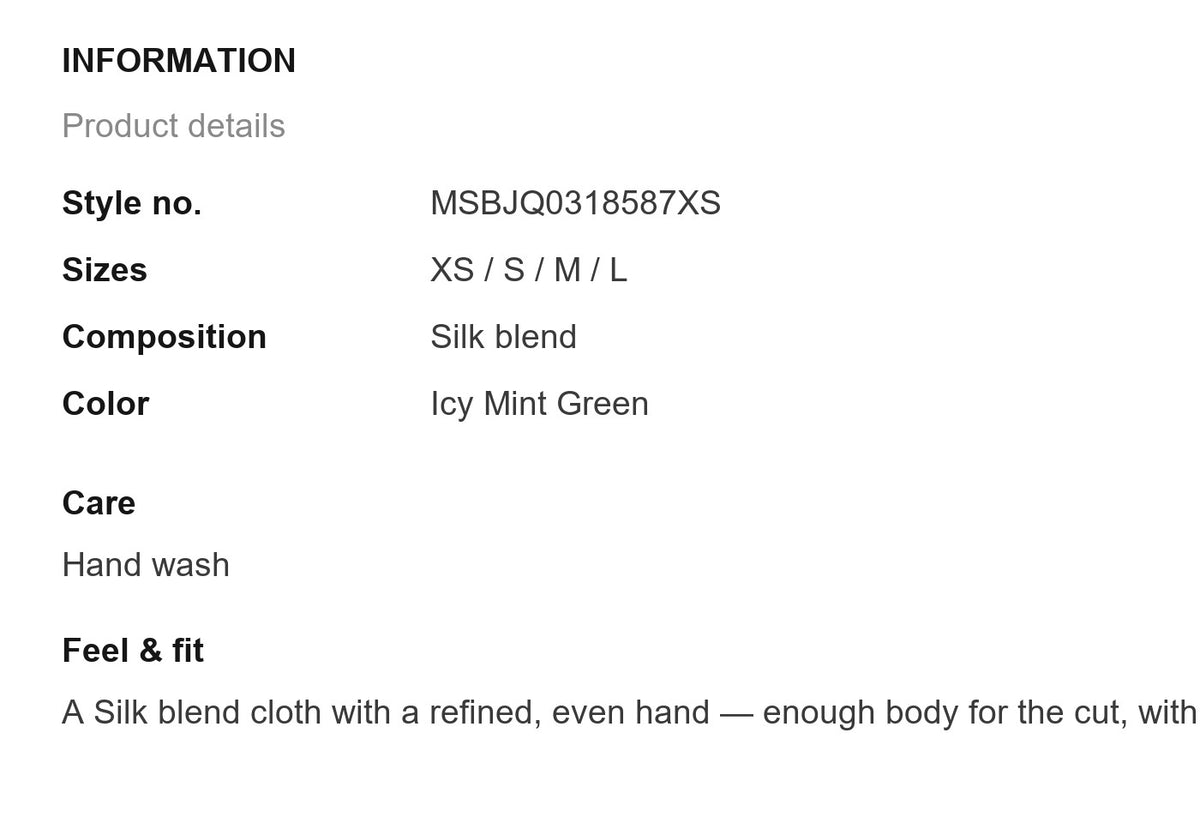 Product information