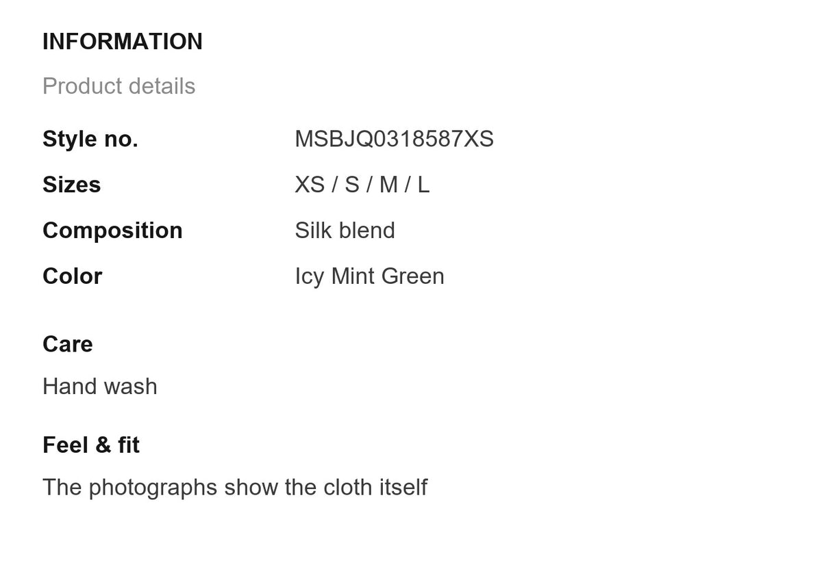 Product information