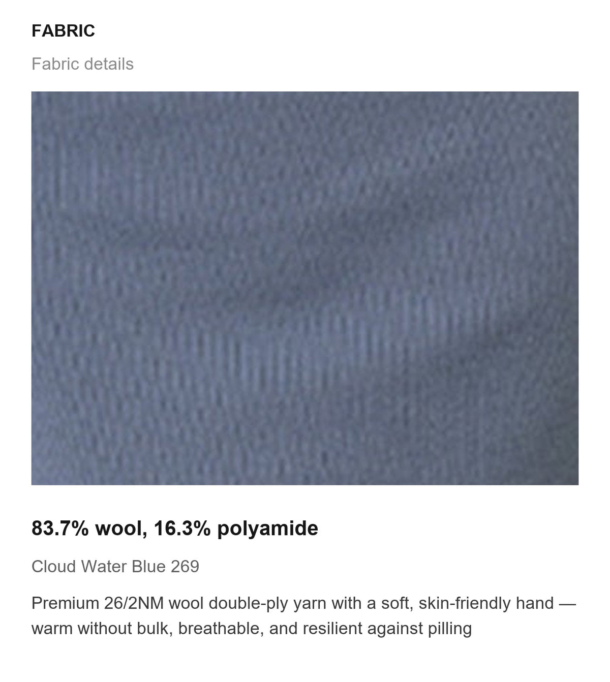 Fabric details