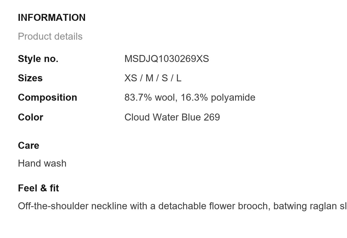 Product information
