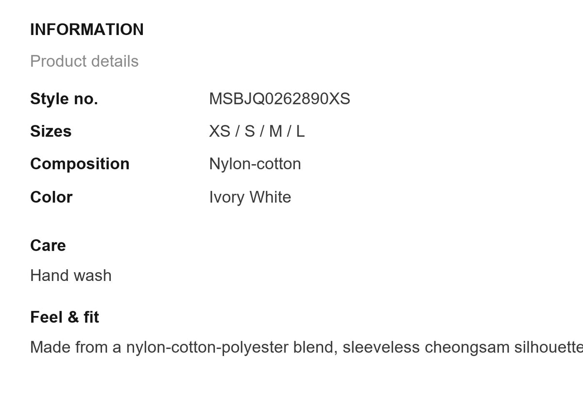 Product information