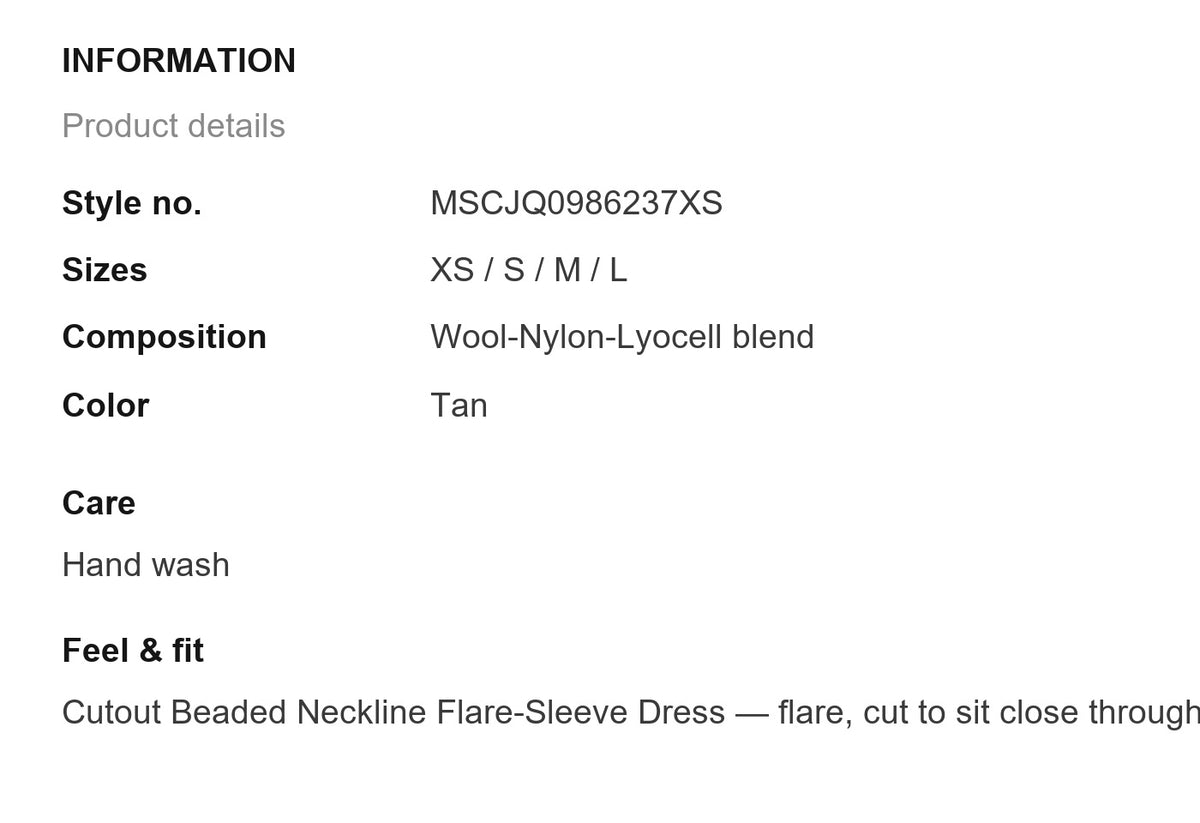 Product information