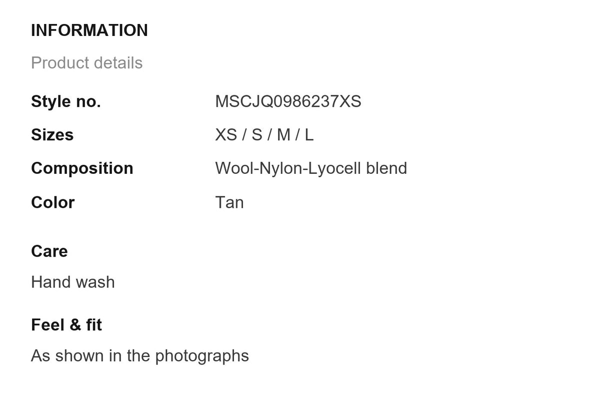 Product information