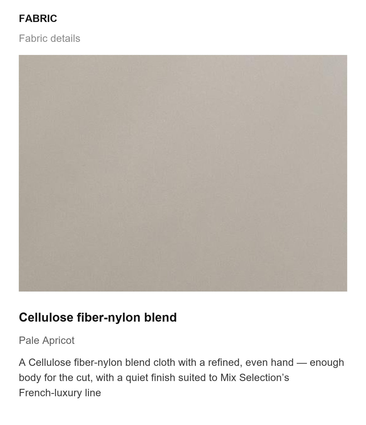 Fabric details
