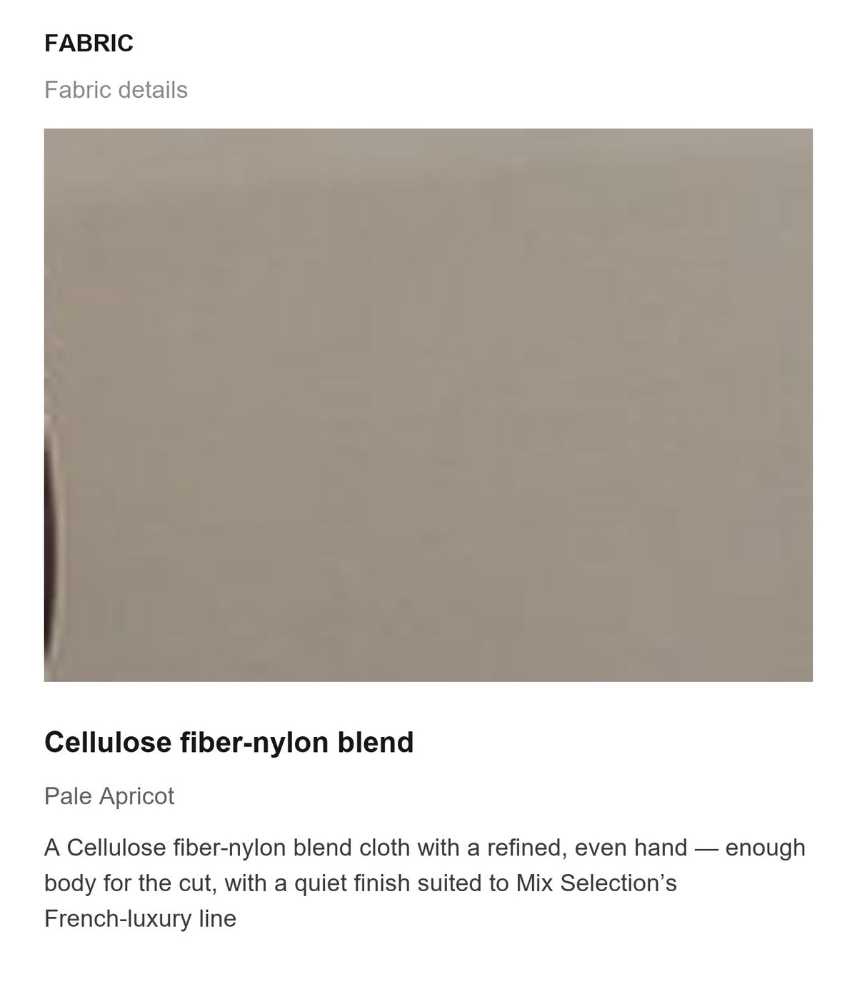 Fabric details