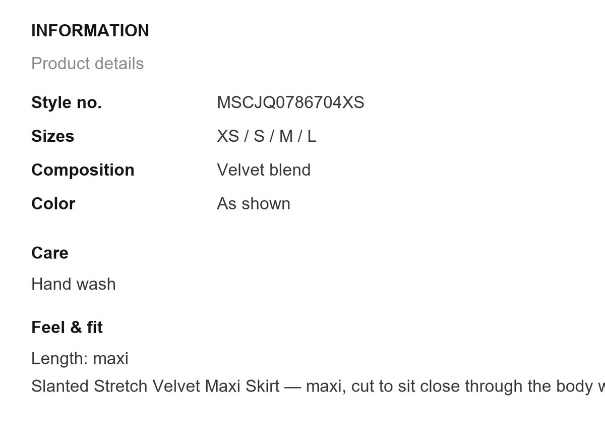 Product information