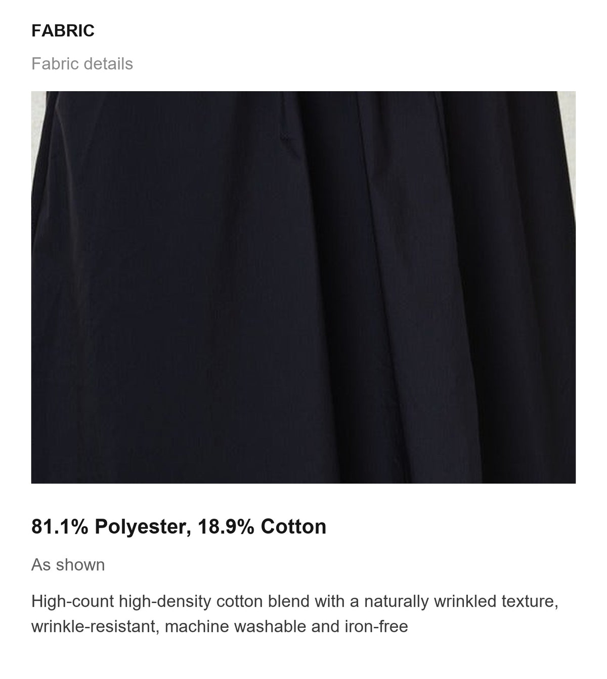 Fabric details