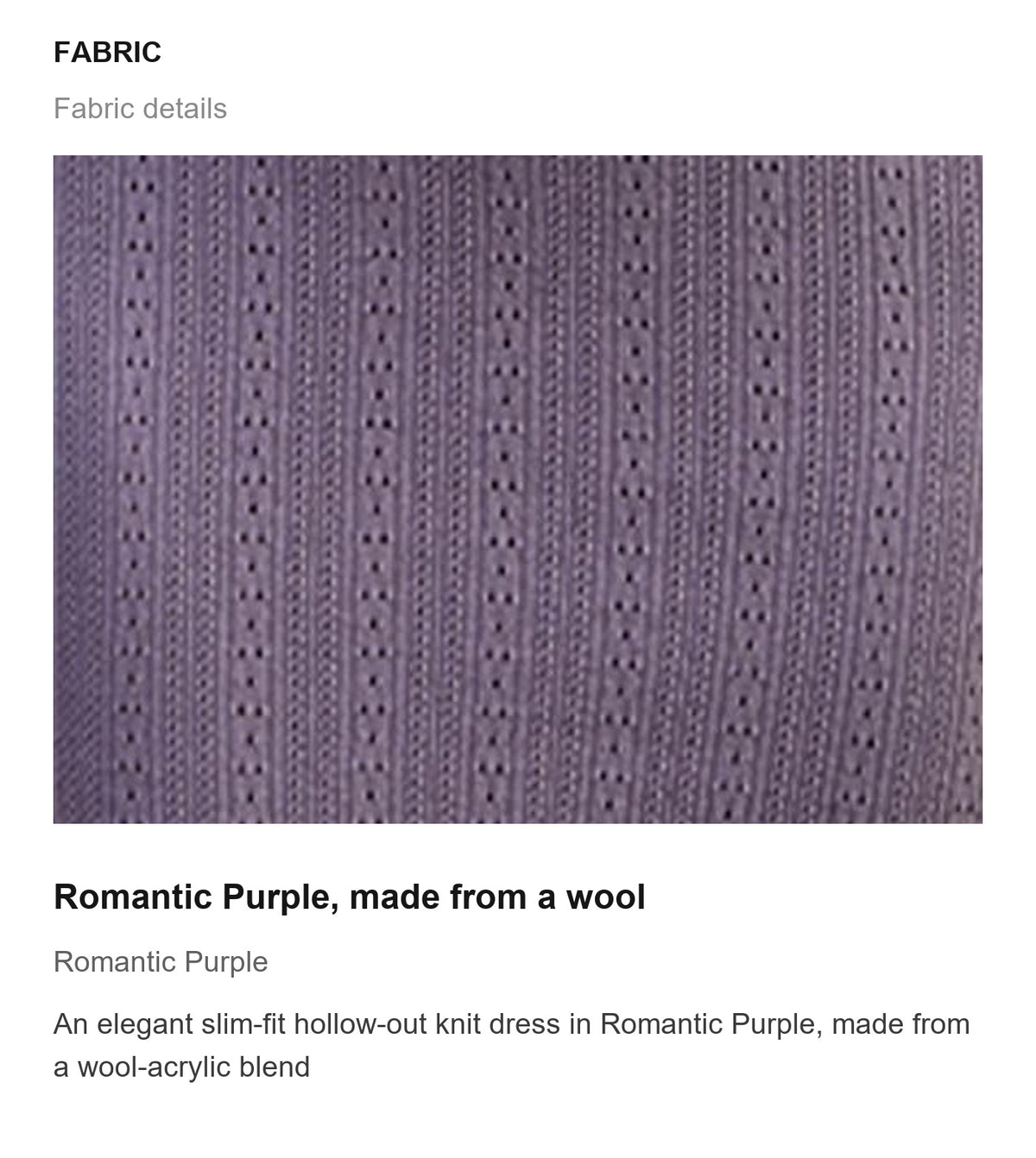 Fabric details