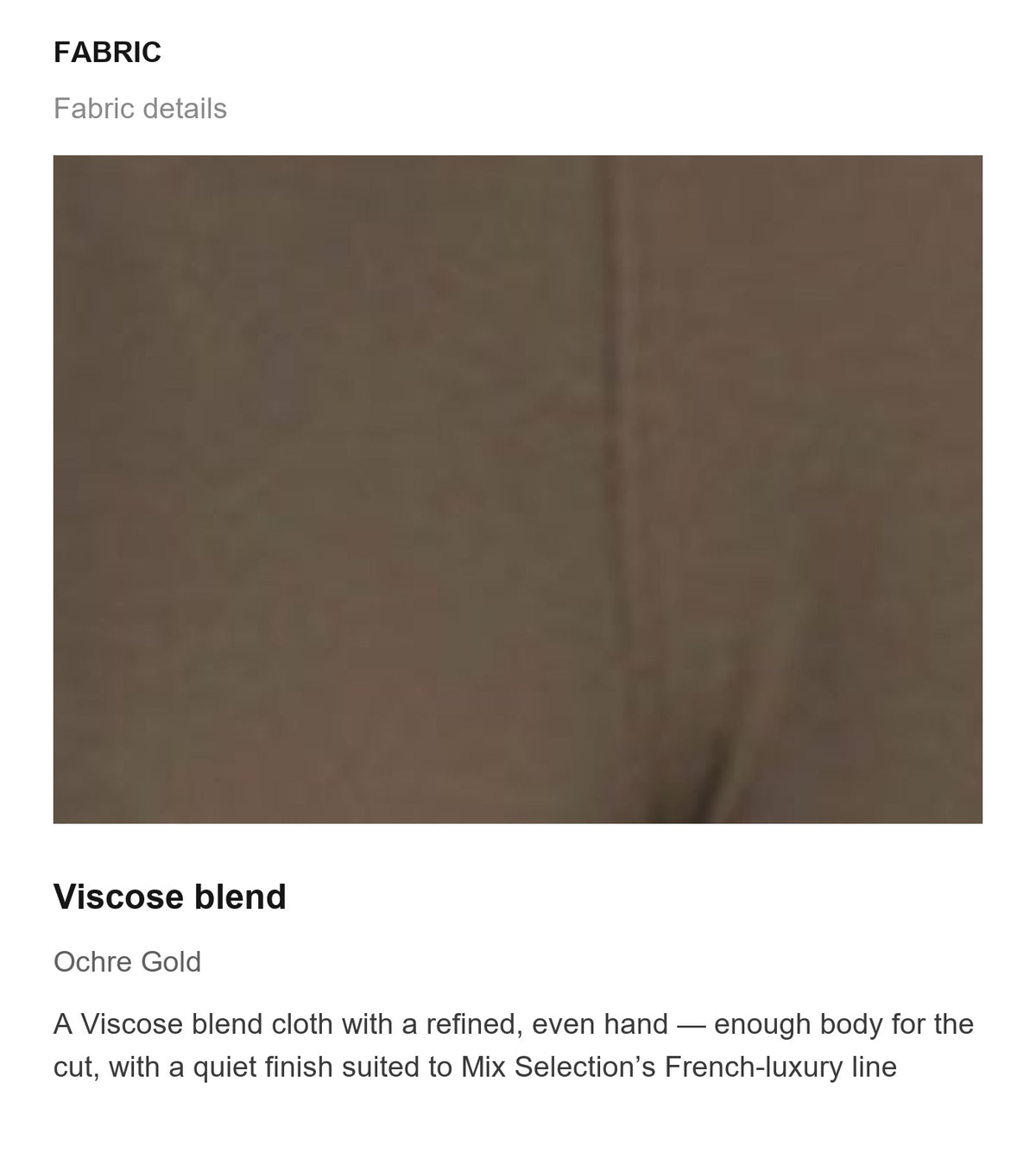 Fabric details