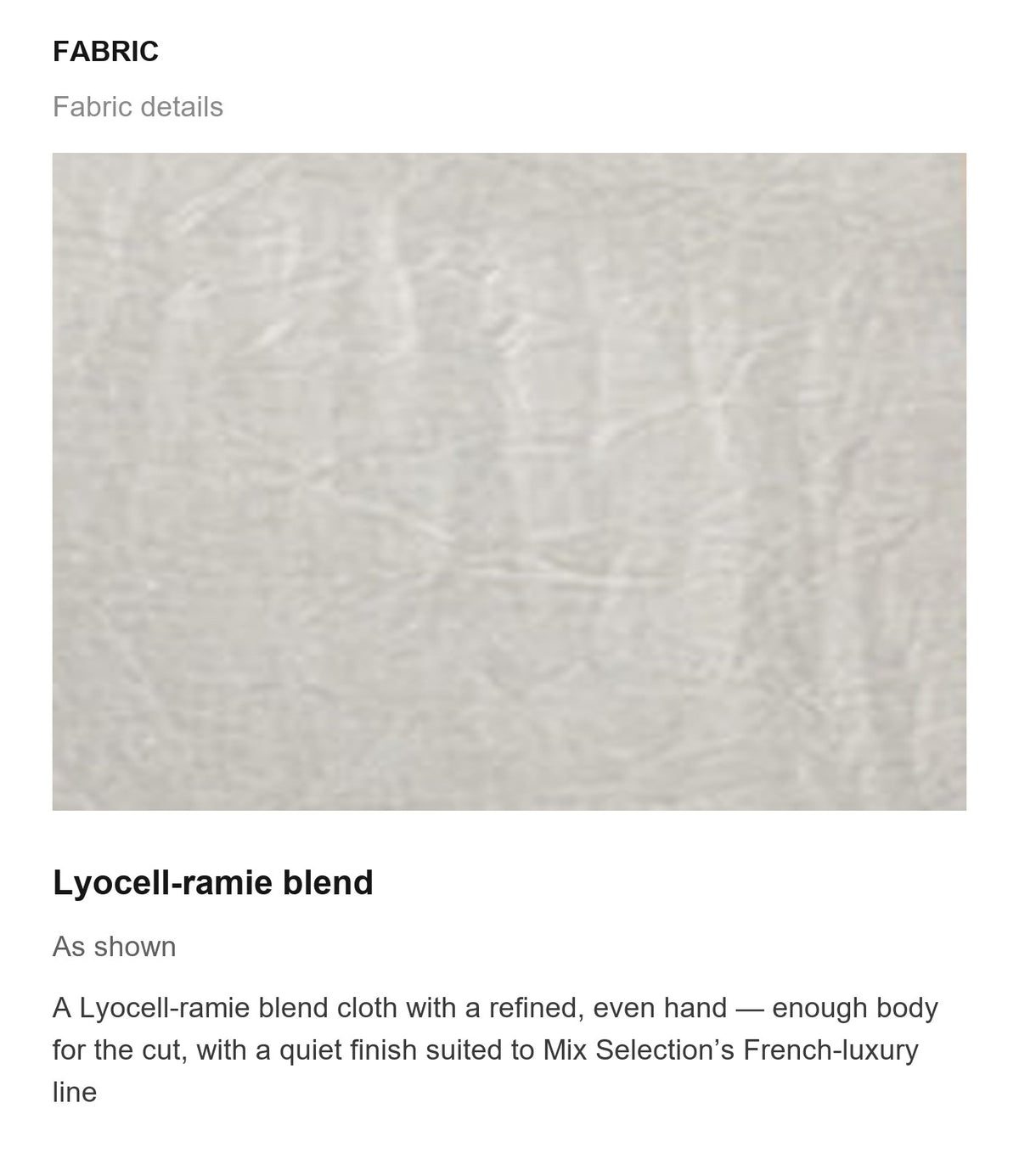 Fabric details