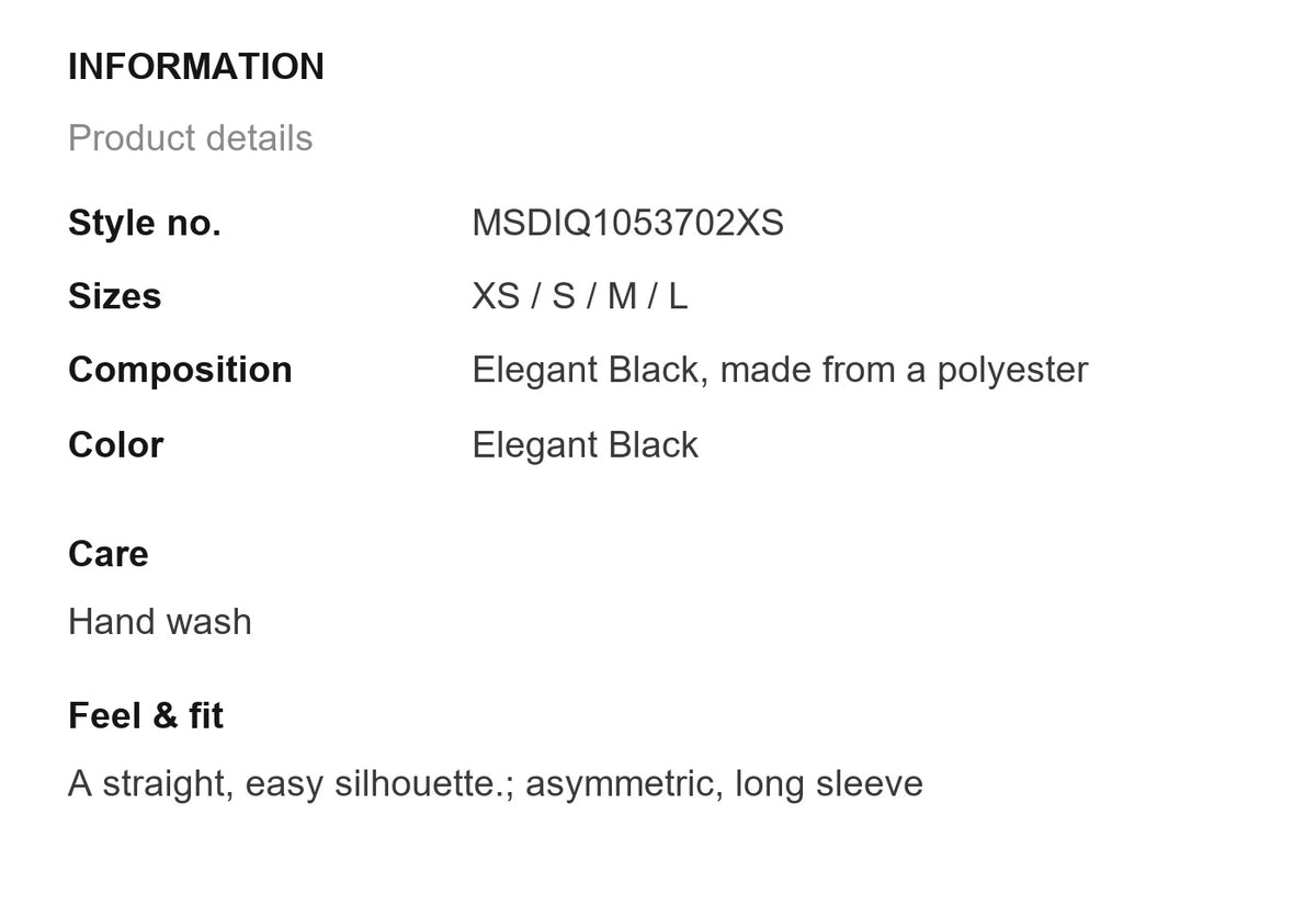 Product information