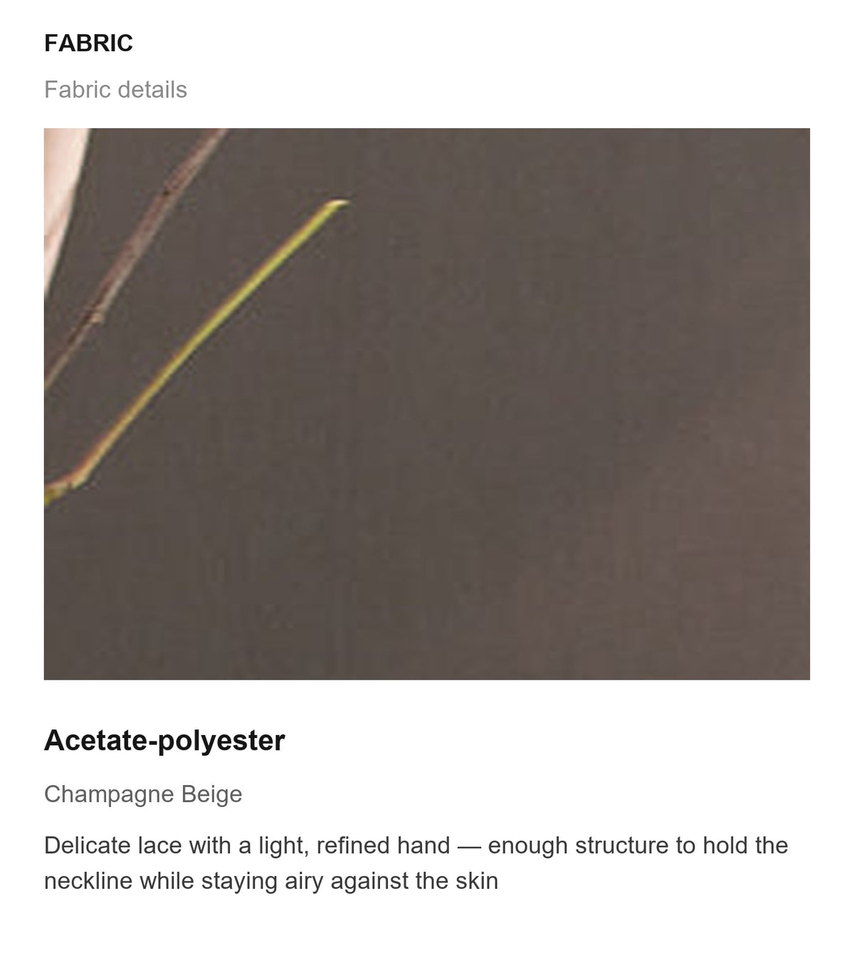 Fabric details