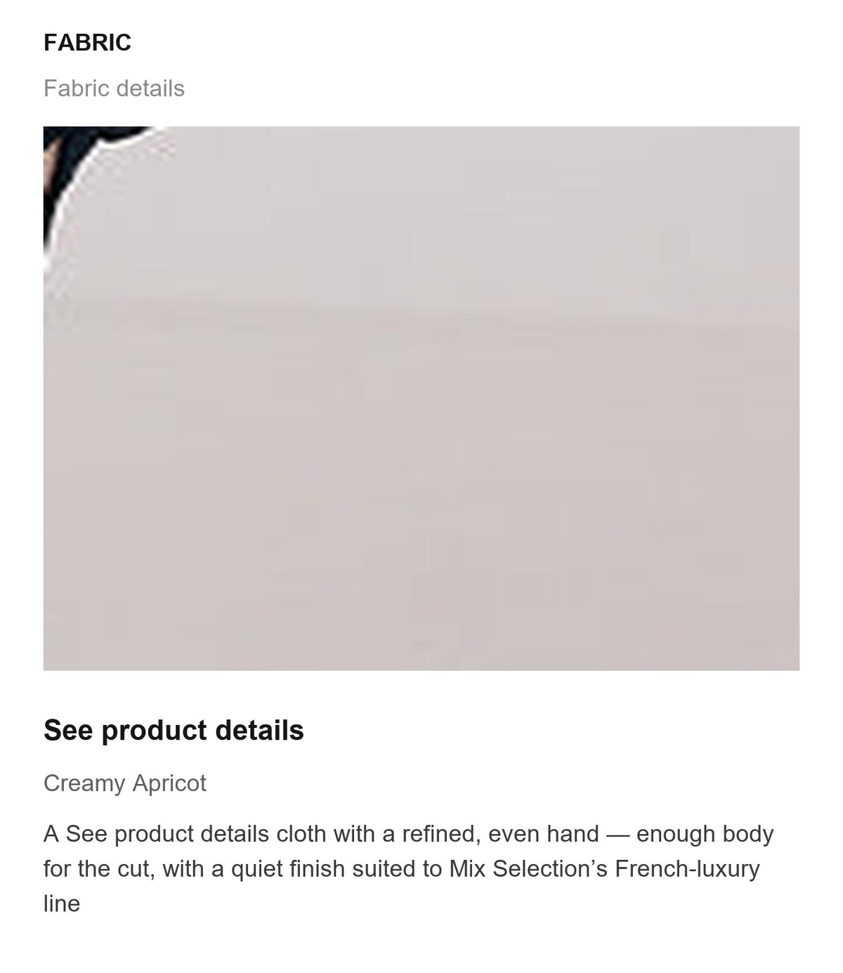 Fabric details