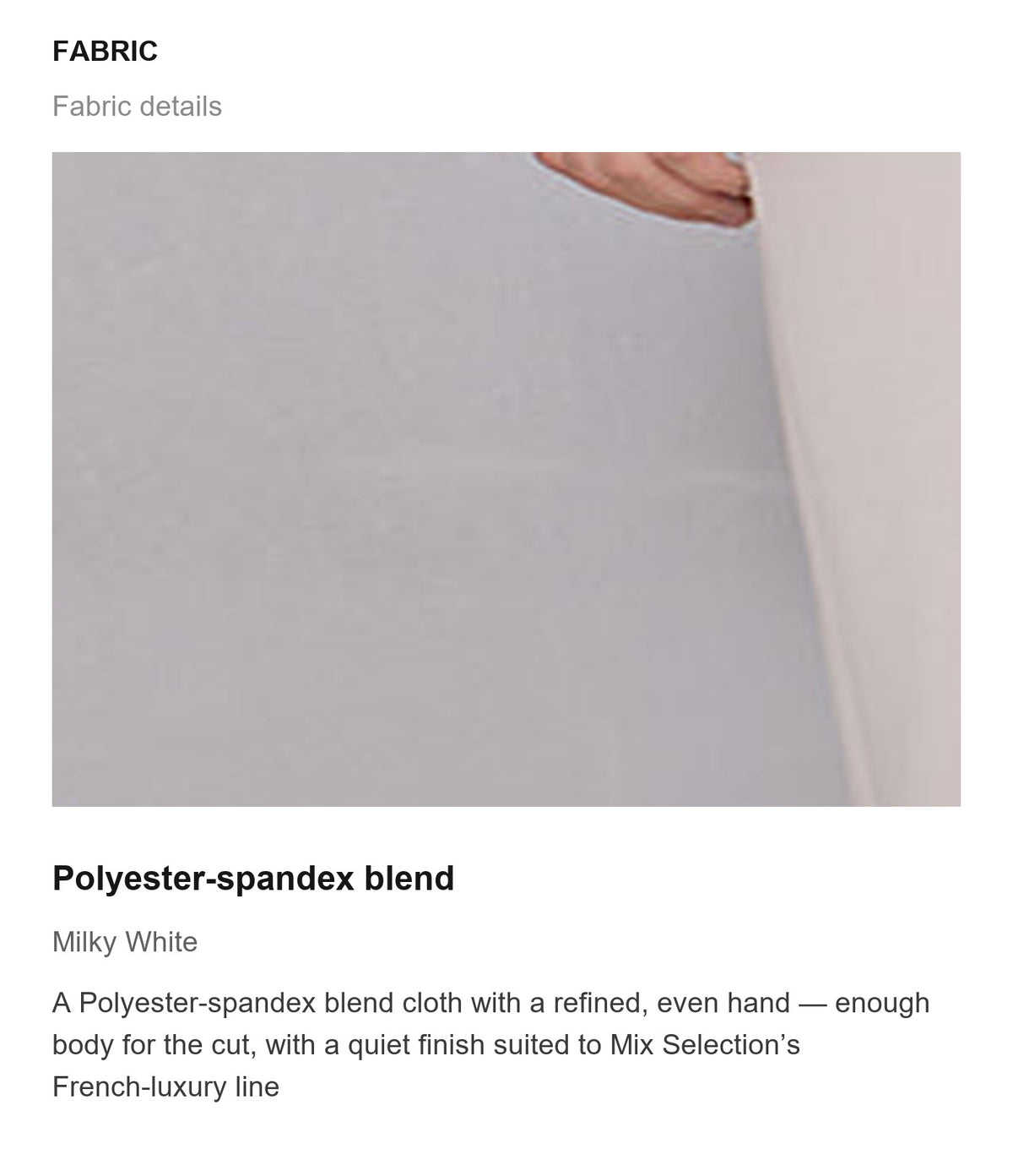 Fabric details