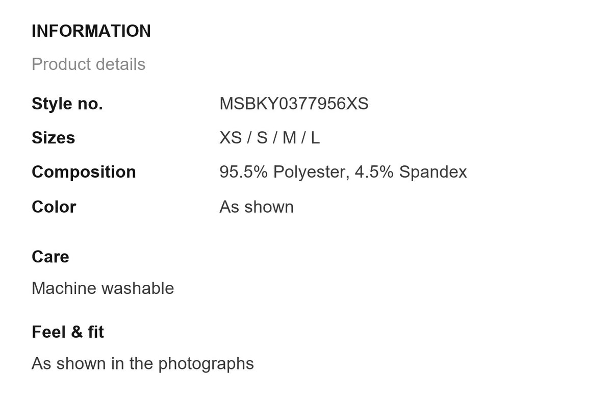 Product information