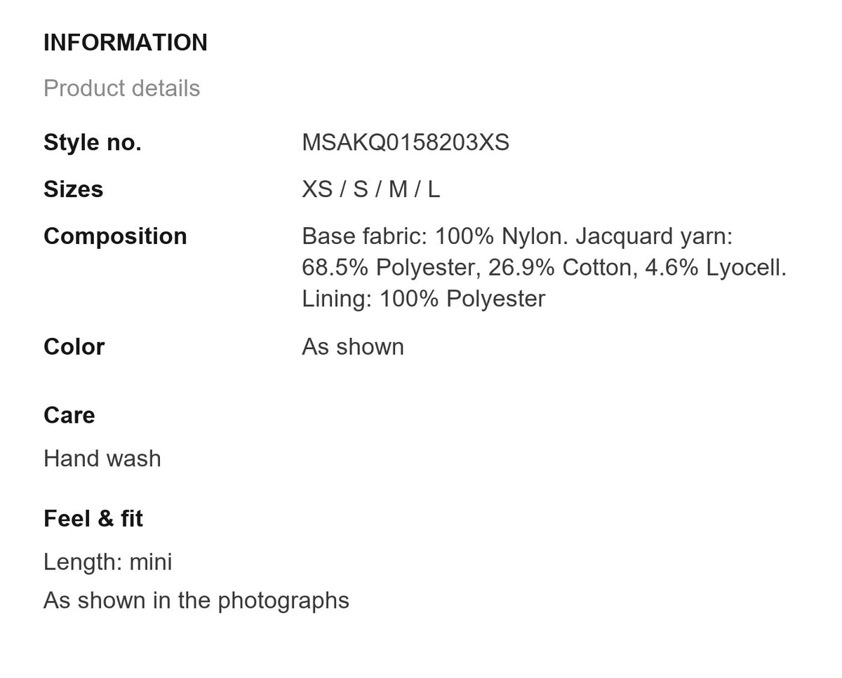 Product information