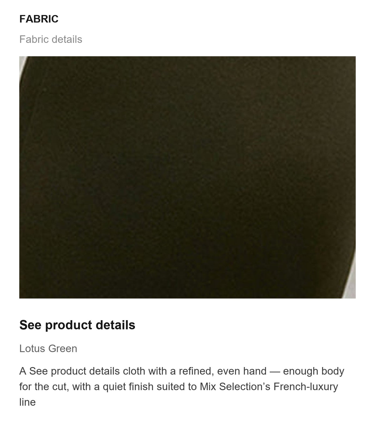 Fabric details