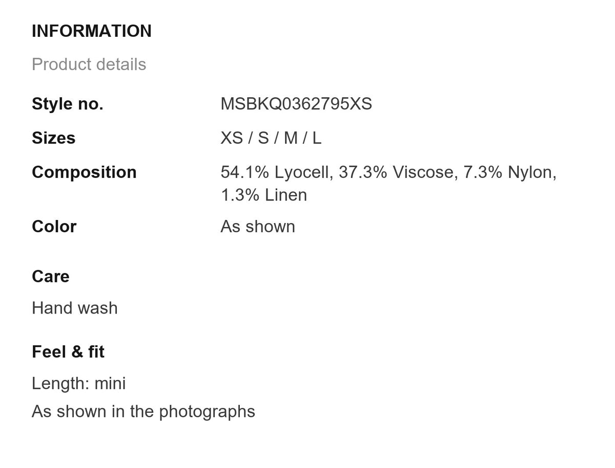 Product information