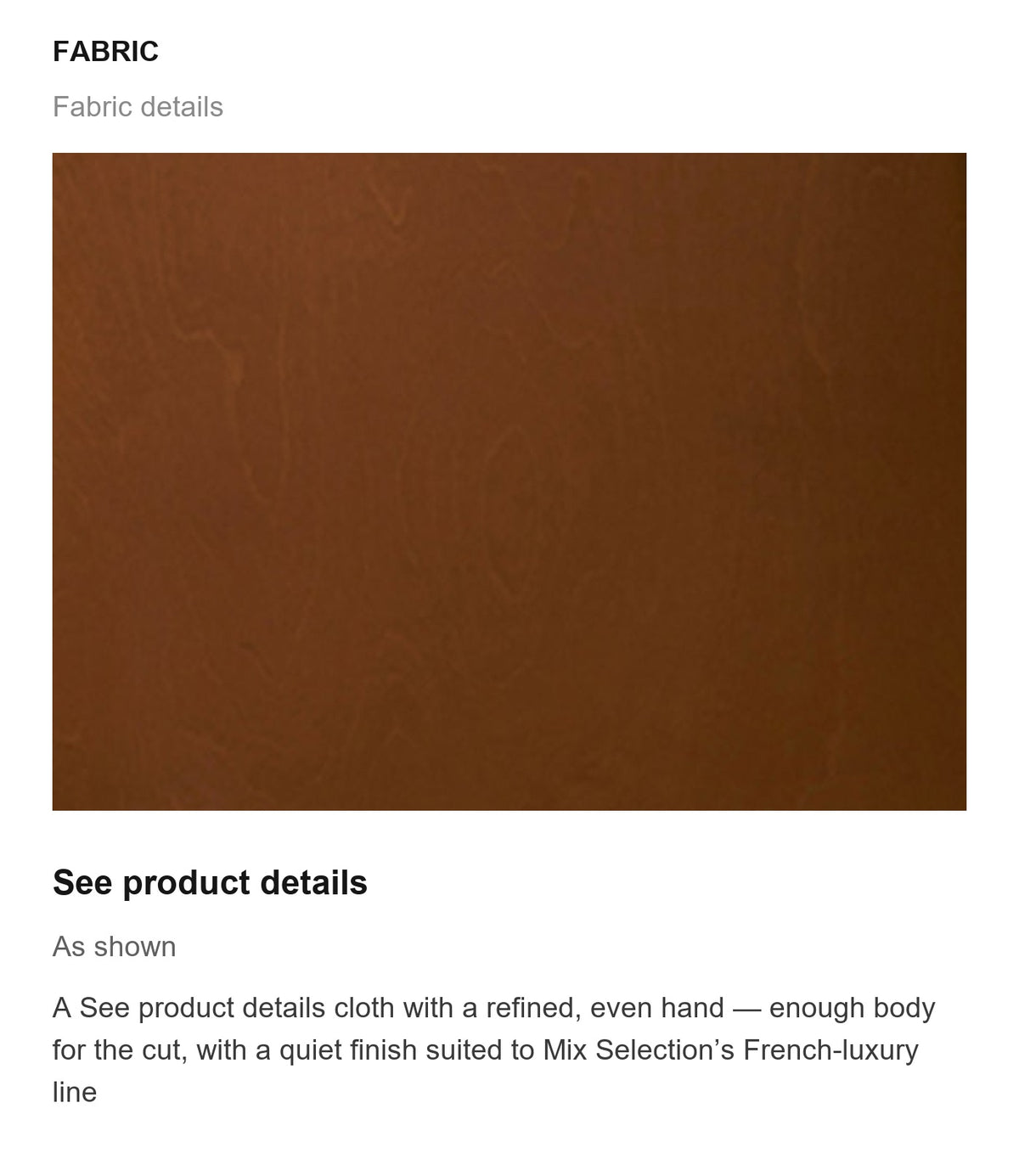 Fabric details