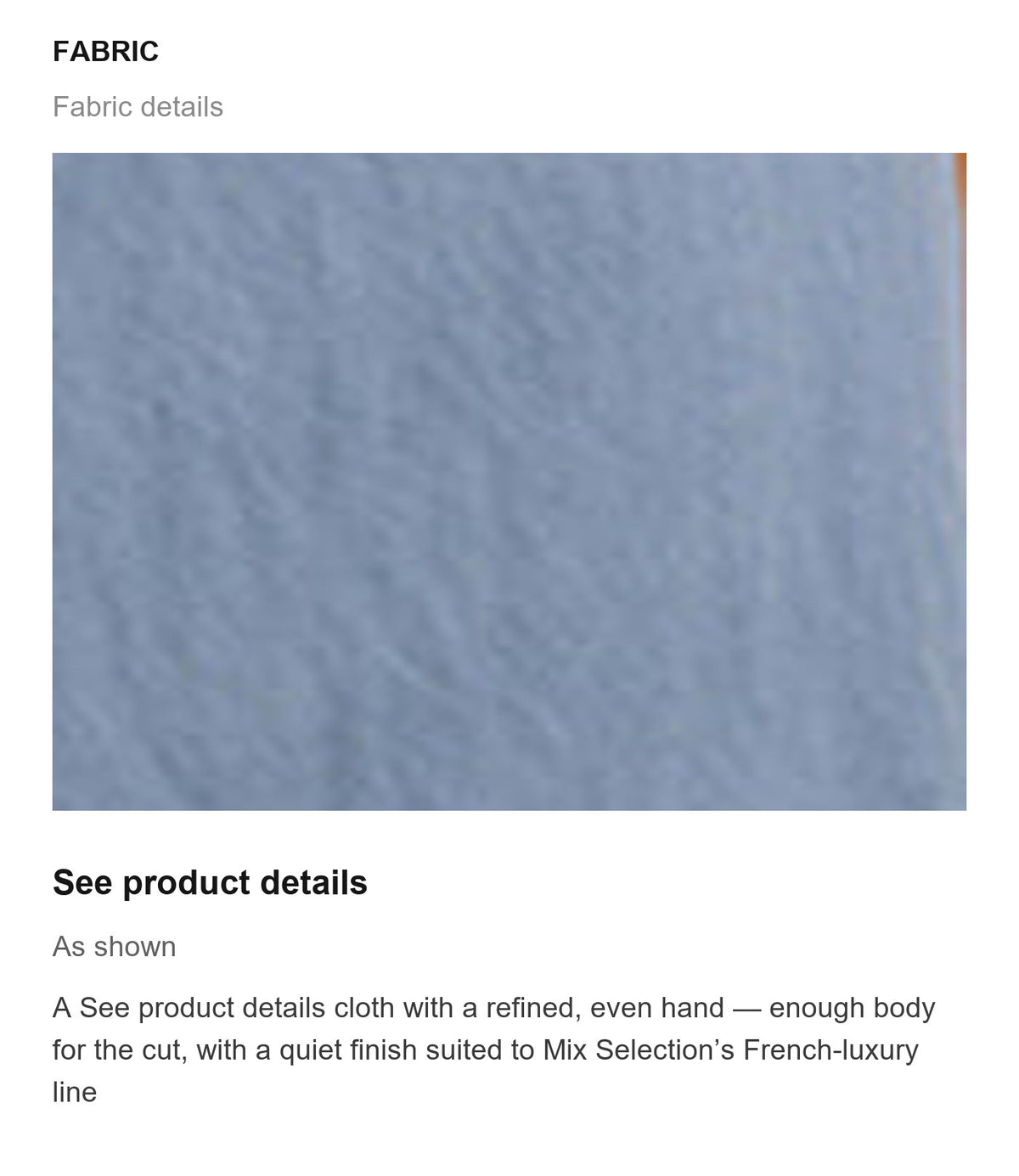 Fabric details
