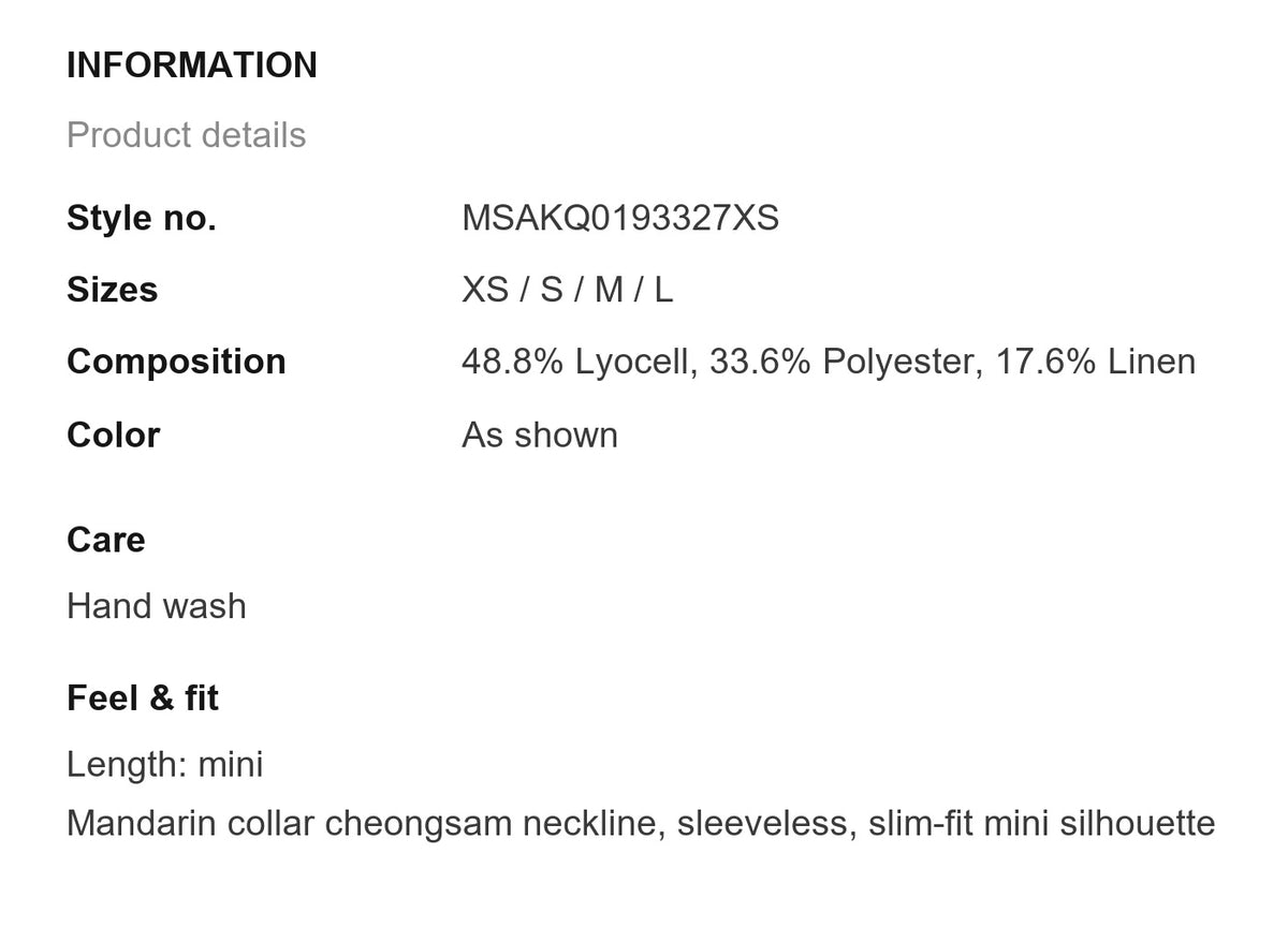 Product information