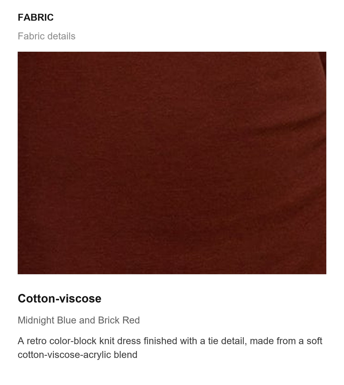Fabric details
