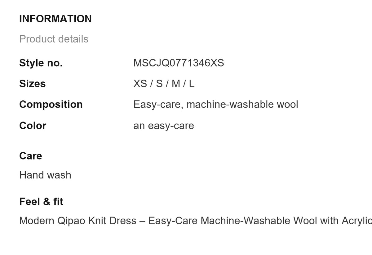 Product information
