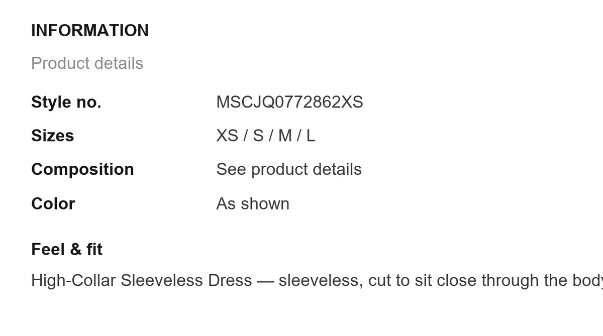Product information