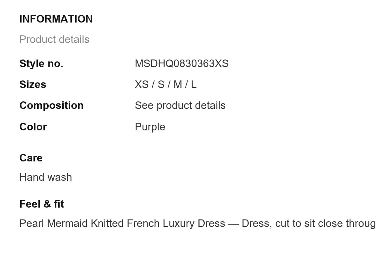 Product information