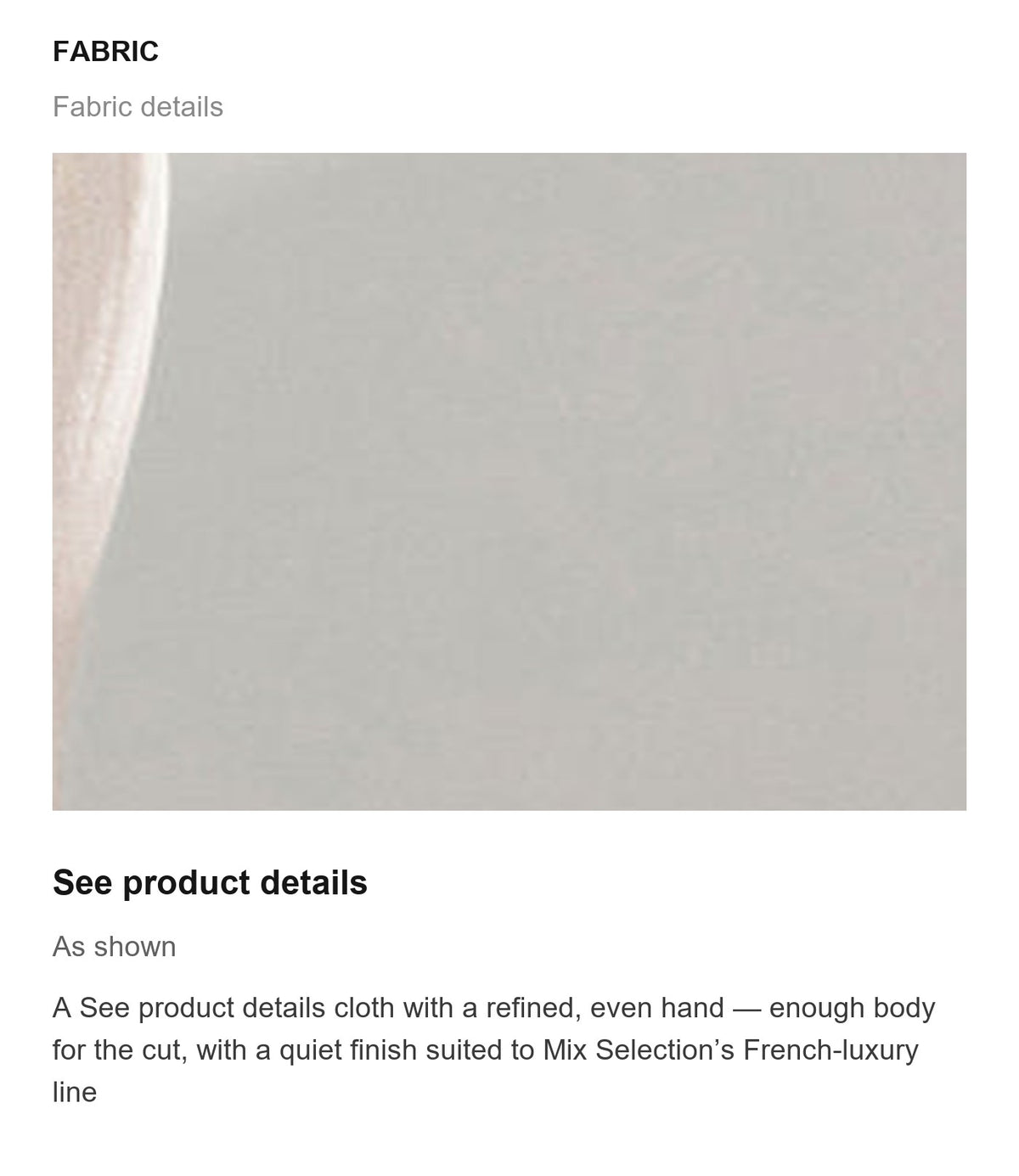 Fabric details