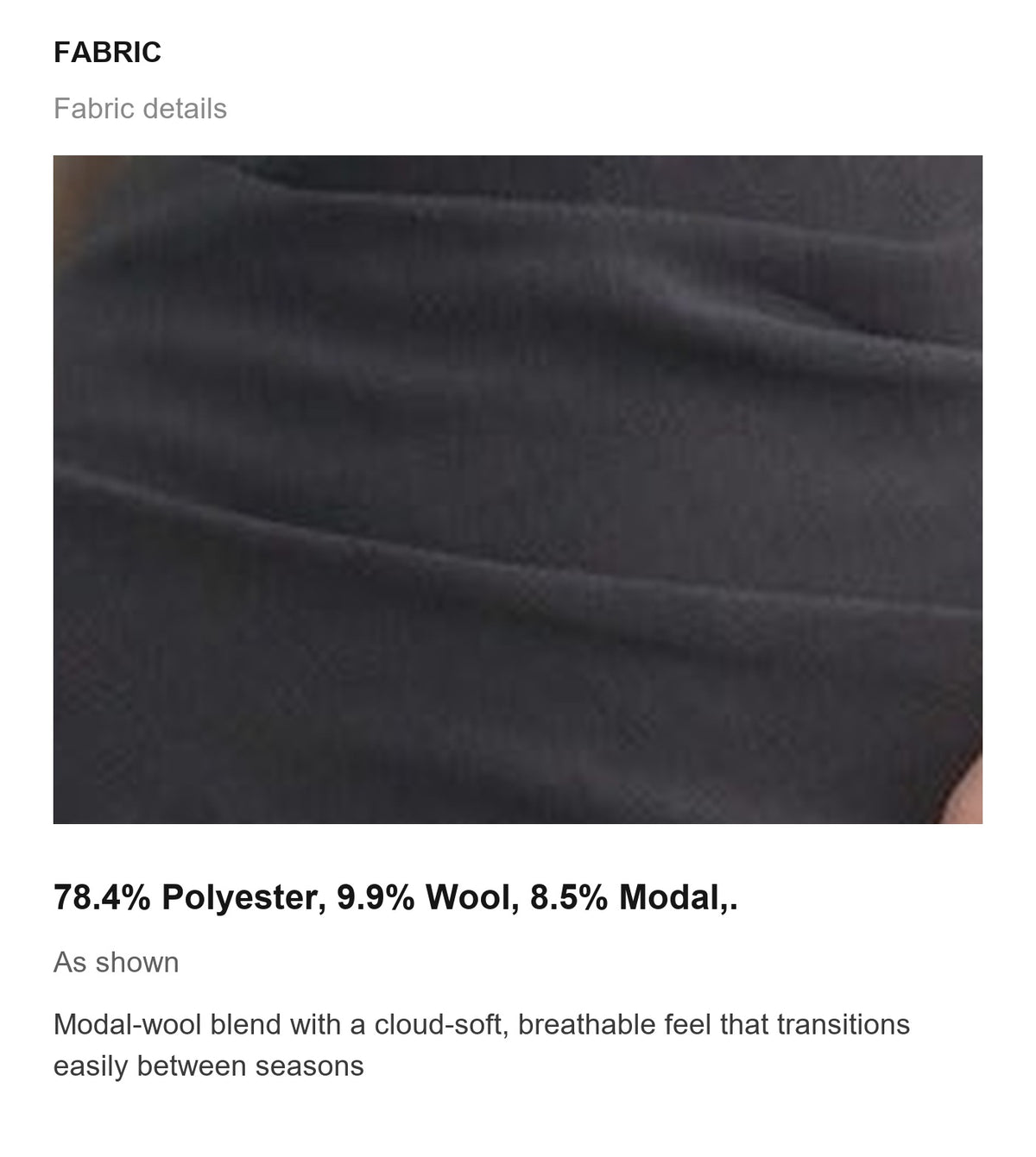 Fabric details