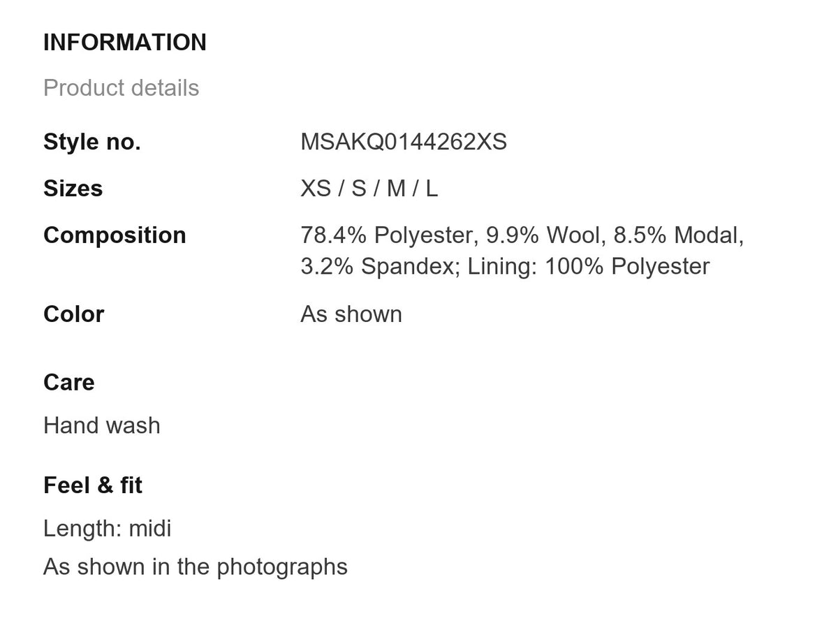 Product information
