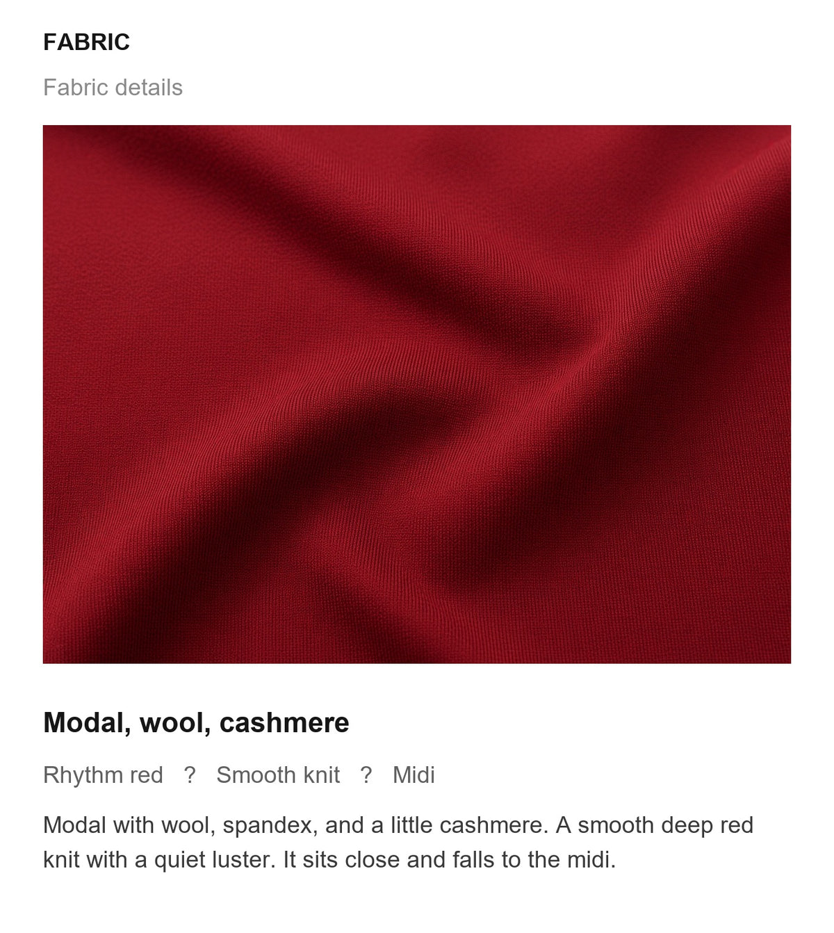Fabric details
