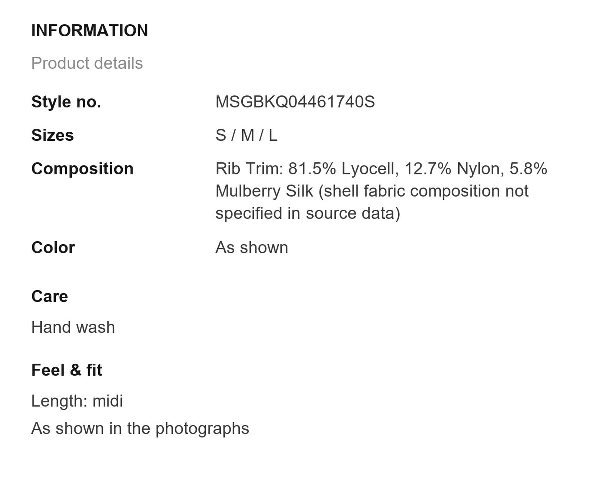 Product information