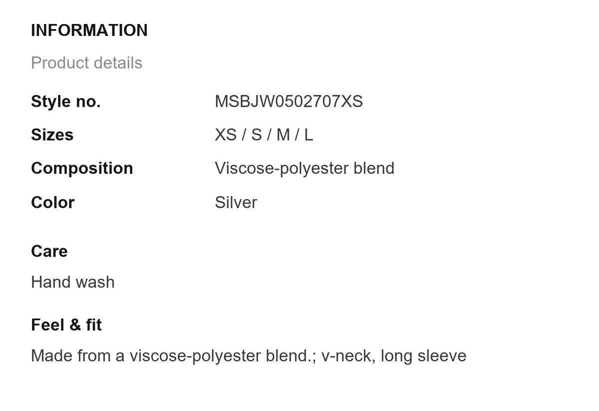 Product information