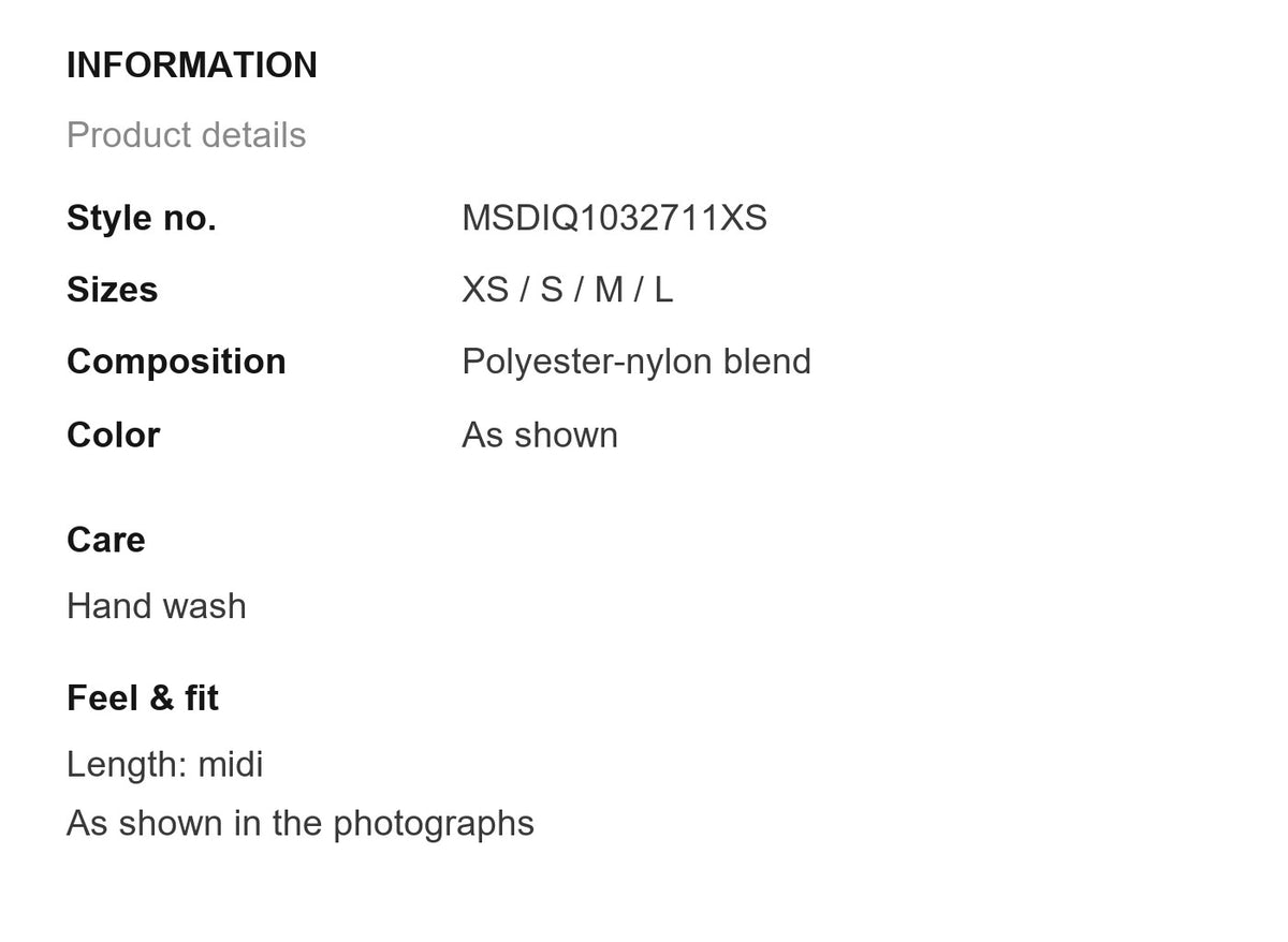 Product information