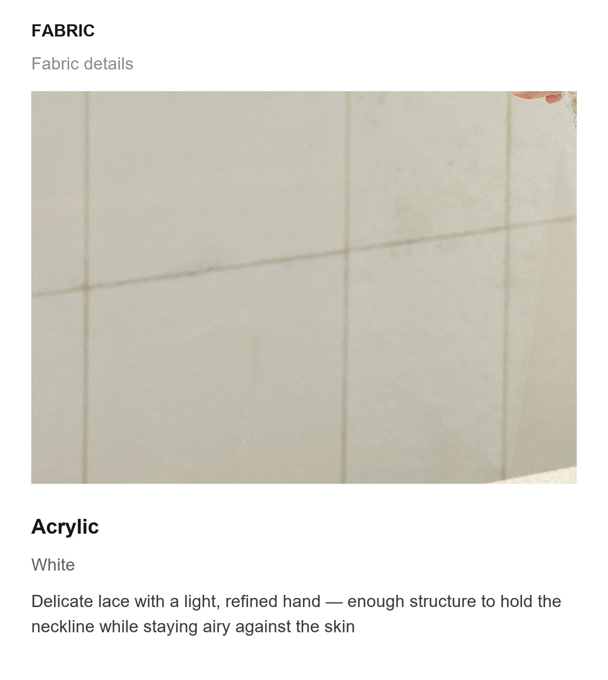 Fabric details