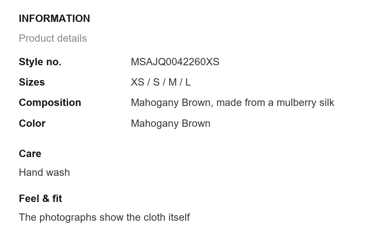 Product information