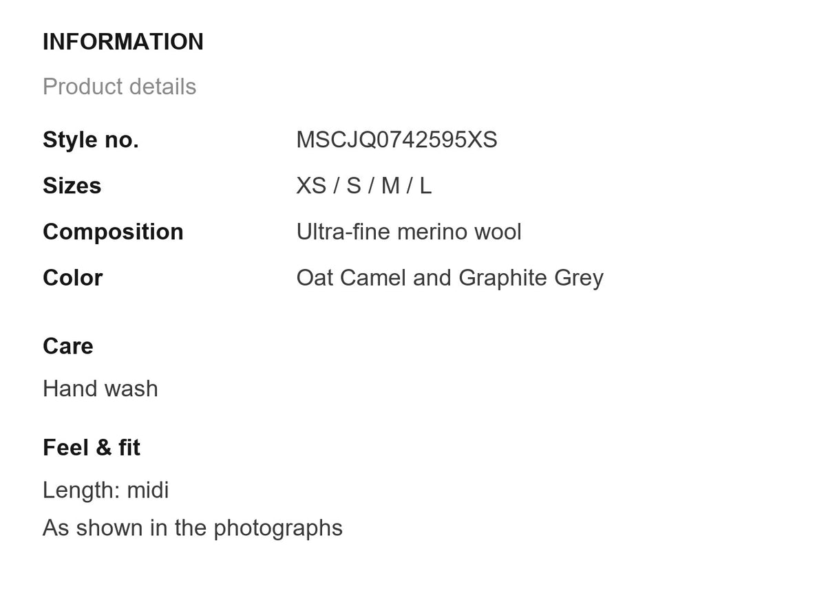 Product information