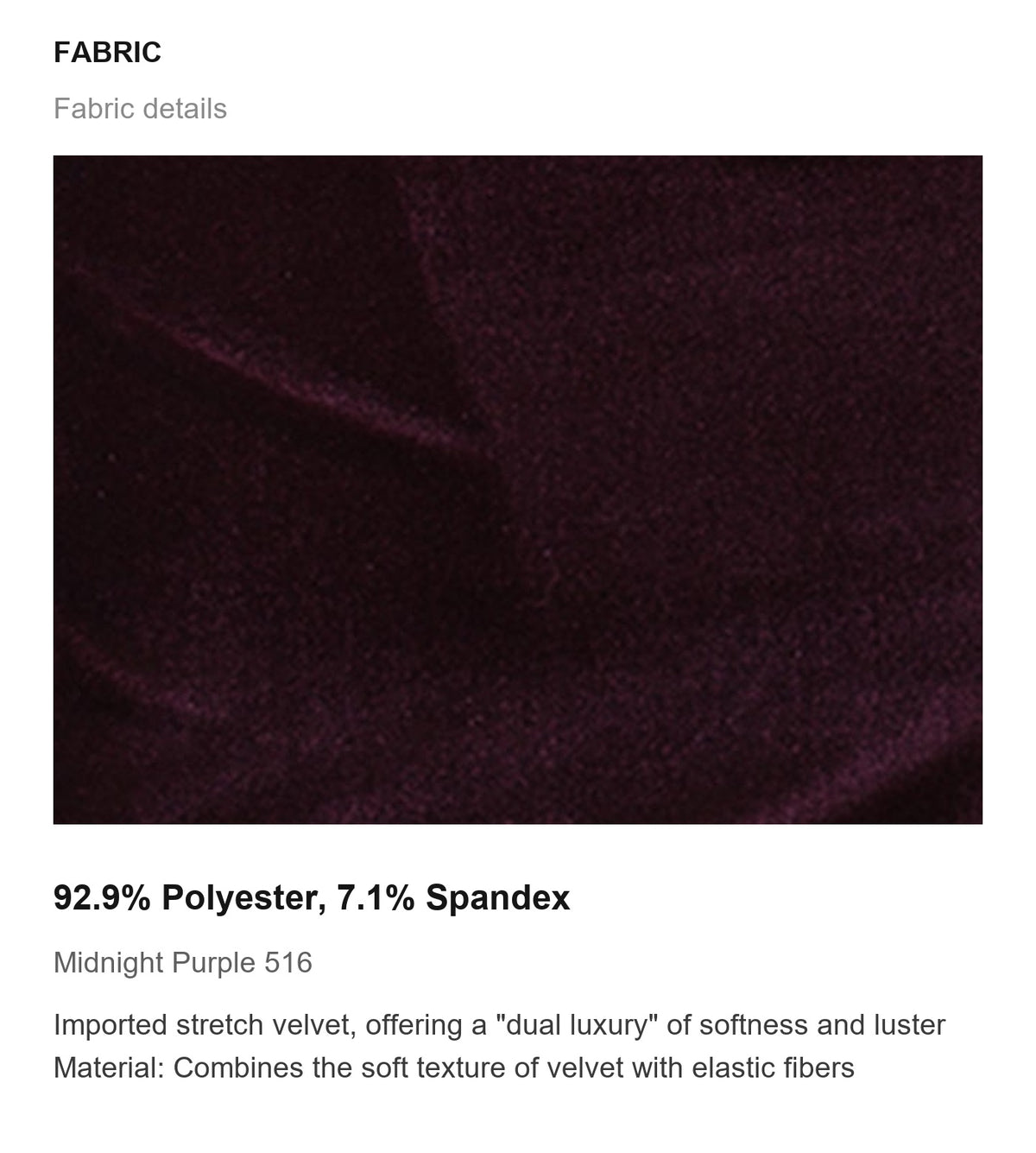 Fabric details