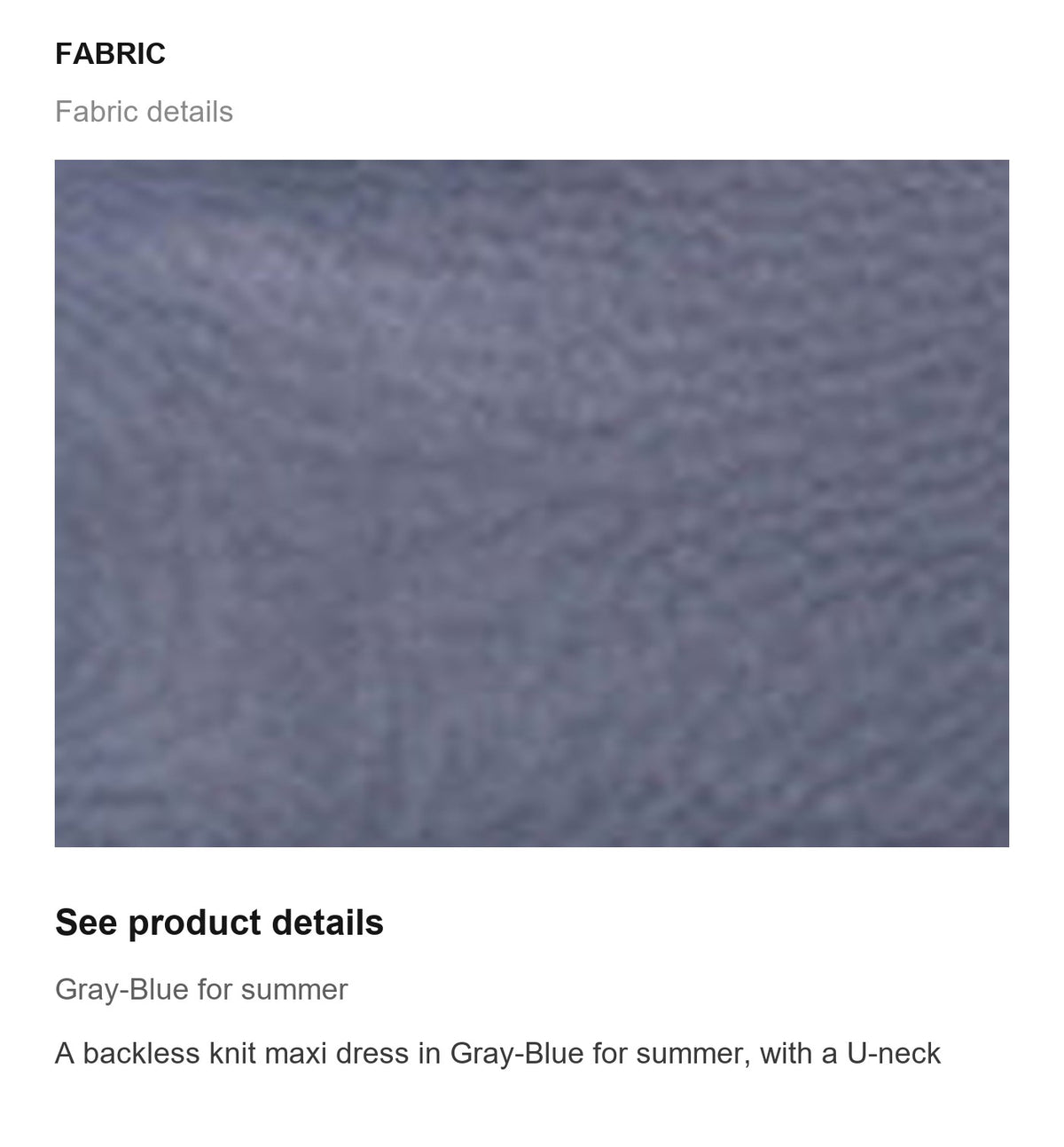 Fabric details